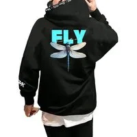 RMK Kapuzenpullover Herren Winter Pullover Fly Libelle