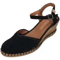 VERBENAS MAGGIE serraje tan Sandalette Negro