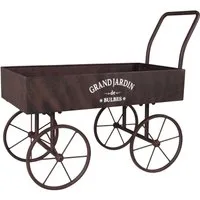 Garden Pleasure Dekoobjekt Pflanzständer WAGEN aus Schmiedeeisen