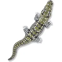 Seinerzeit FLORA & FAUNA Kettenanhänger Charles Krokodil Anhänger, Schmuck aus 925 Sterling Silber (Von der farbenprächtigen Welt des Dschungels inspirierter Damenschmuck mit liebevoll gestaltetem exotischem Tiermotiv – ein besonderer Begleiter im Al