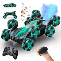 Esun RC-Auto Ferngesteuertes Auto ab 4 6 8 10 Jahre, 1:16 Auto Ferngesteuert (Set, Komplettset), RC Stunt Car, Sprühnebel-LED-Musik, ab 4 6 8 Jahre