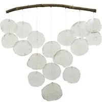 Kaemingk Windspiel, Windspiel Capiz Muscheln 51x56cm Perlmutt Weiß