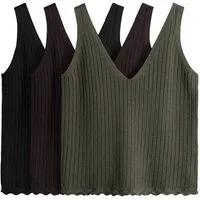 The Set Trägertop The Set Strick-Trägertops, V-Ausschnitt, 3er-Pack (3-tlg)