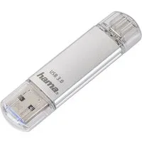Hama USB-Stick "C-Laeta", USB-C USB 3.1/USB 3.0, 128GB, 40 MB/s, Silber USB-Stick