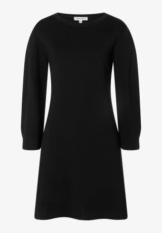 MORE & MORE - Strickkleid mit Rundhalsausschnitt schwarz - Gr. - 46