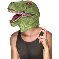 JADEO Kostüm Riesige Dinosaurier Vollmaske grün