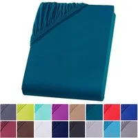 Visaggio Spannbettlaken Mikrofaser Spannbetttuch Bettlaken 90x200 140x200 180x200 200x220, Microfaser, Gummizug: rundum, viele Größen und Farben, Steghöhe 30 cm für Matratzenhöhen bis 22 cm