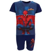 MARVEL Pyjama Spider Man Shortama Kinder Baumwolle Schlafanzug Set (2 tlg)