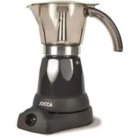 Jocca Espressomaschine Kaffeemaschine mit 0,25 L transparente Kaffeekanne Schwarz für 6 Tassen und Warmhaltefunktion, 0.25l Kaffeekanne, Edelstahlbehälter, 480W, Edelstahl, Warmhaltefunktion, transparente Kaffeekanne