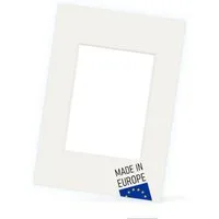 PHOTOLINI Bilderrahmen Passepartouts mit Schrägschnitt – für eine edle Bildpräsentation, für 1 Bilder (Einzelartikel), Hochwertiger Karton, Galerie-Look für Fotos, Poster oder Zeichnungen