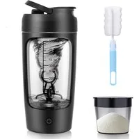 Vashoy Elektrischer Shaker 650 ML Elektrischer Shaker mit Pulverfach, BPA-freier, USB-C aufladbar, 7,4 W, Eiweiß Shaker Elektrisch für Potein Pulver und Milchshake