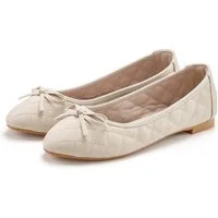 LASCANA Slipper, Schlüpfschuh, Freizeitschuh, Slip-On-Sneaker, Ballerina mit eleganter Schleifenapplikation VEGAN