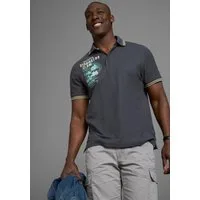 Man's World Poloshirt Kurzarm, lässige Passform, mit trendigem Print, Polokragen
