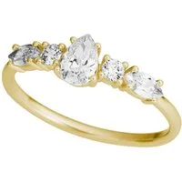 Firetti Fingerring Schmuck Geschenk Gold 375 Damenring Goldring Fantasie, mit Zirkonia (synth)