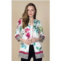 Passioni Sommerjacke mit floralem Print und Leo