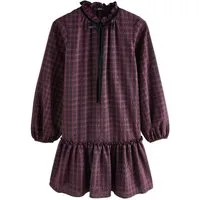 Next Minikleid Gestuftes Minikleid mit Bindedetail vorne (1-tlg)