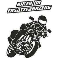 Hermann Schütz Aufkleber Hermann Schütz Aufkleber Biker im Ersatzfahrzeug
