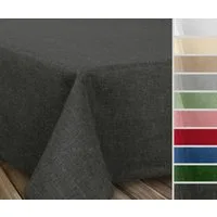 Beautex Tischdecke Fleckenabweisende bügelfreie Tischdecke mit Lotuseffekt, Leinenoptik (1-tlg)