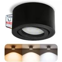 SSC-LUXon LED Aufbaustrahler CELI-1B LED Aufbauspot schwarz 6W dimmbar warm/neutral/tageslicht, Neutralweiß, Warmweiß, Tageslichtweiß