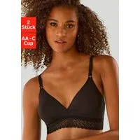 petite fleur by Lascana Bralette-BH (Packung, 2 Stück) ohne Bügel, Baumwoll-Qualität, im attraktiven Doppelpack, bequemer BH