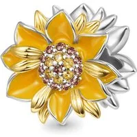 Gnoce Bead Gnoce Charm Sonnenblume GGC050 Silber