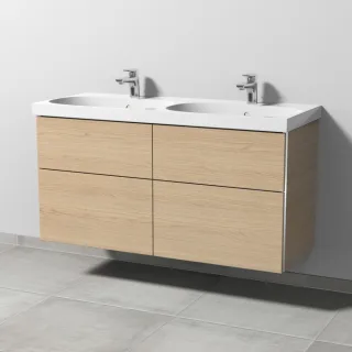 Sanipa 3way Waschtischunterbau zu Geberit Acanto Waschtisch mit 4 Auszügen, Eiche-Nordic BR42048