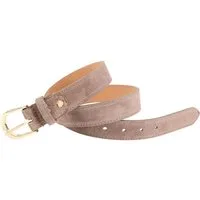 BRISE TASCHE Schulterriemen BRISE GOLD – Eleganter Wildleder Gürtel mit goldener Schnalle, 3 cm (Einzelgürtel, Einzelartikel) Echtes Veloursleder, handgefertigt in Italien, edle goldene Schnalle