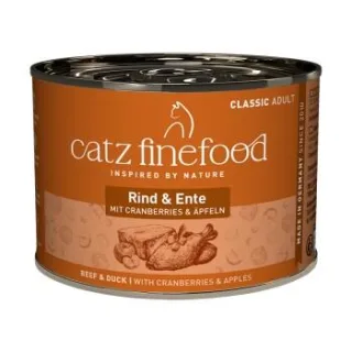 Catz finefood Nassfutter Katze Classic Adult Rind und Ente 24x200 g