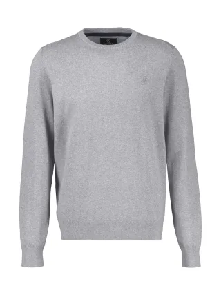 LERROS - O-NECK BUENDCHEN PLATINUM GREY MELANGE - Gr. - XXXL