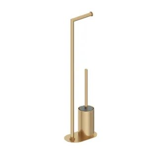 Cosmic Architect s+ Stand-WC-Bürstengarnitur mit Rollenhalter, Pvd Gold gebürstet, WJC235A009704 WJC235A0097040