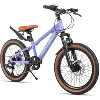 HILAND Kinderfahrrad 20"/24" Alu-Mountainbike Shimano 7-Gang, Federgabel & Scheibenbremsen