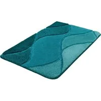 Kleine Wolke Badematte Fiona, Badvorleger, Badezimmer Teppich, Höhe 20 mm, rutschhemmend beschichtet, fußbodenheizungsgeeignet, Polyacryl, rechteckig, Badteppich, modernes Wellen Design, Hoch-Tief Effekt, waschbar