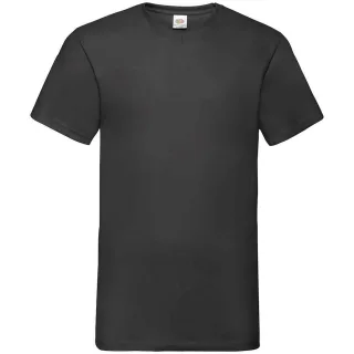 Fruit of the Loom - "Value" T-Shirt V-Ausschnitt für Herren (Schwarz)