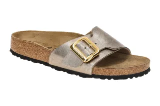 Birkenstock 1029416 Catalina Cushion Grau Taupe Damen Pantoletten mit Schnalle