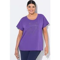 Ulla Popken T-Shirt T-Shirt Blüte oversized Rundhals Halbarm