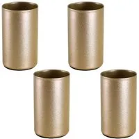 matches21 HOME & HOBBY Kerzenhalter Magnet Stabkerzen-Halter 4er gold Metall Kerzen-Ständer 2,3 cm (4 St), Magnetische Adventskranz Kerzen-Tablett Kerzenhalter Tischdeko