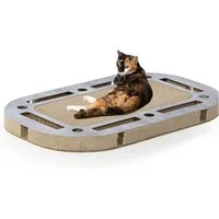 Canadian Cat Company Kratzbrett PlayPlate XL, (betonoptik, ca. 85 x 54 x 5,8 cm), mit integrierter Kratzpappe Katzenspielzeug