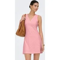 ONLY Spitzenkleid ONLSMILLA S/L V-NECK DRESS JRS Materialmix, regular fit, V-Ausschnitt
