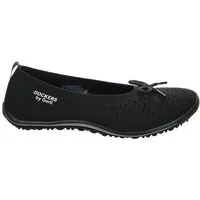 Dockers by Gerli Dockers Leinen-Stoff Ballerinen schwarz Ballerina