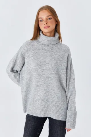 Dicker Turtleneck Lockere Passform Pullover