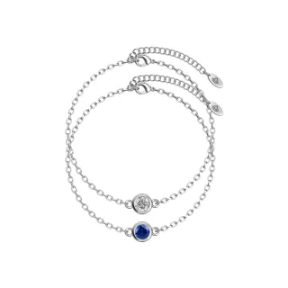 Geburtsstein-Armbänder – Silber, Kristall und Blau