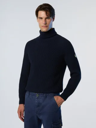 North Sails Pullover Fischerrippe Rollkragenpullover