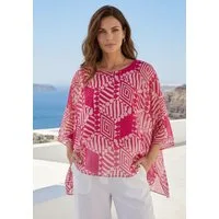 Laura Scott Chiffonbluse mit Fledermausärmeln im lässigen Stil