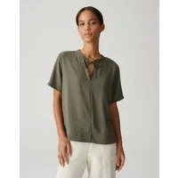 OPUS Kurzarmshirt SERGLI Regular mit femininen Bindedetail
