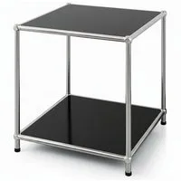 Floordirekt Standregal Concept Epure MK-012 Metallregal, B40 × T40 × H46 cm, diverse Farben, modular, Beistelltisch mit offenen Ablagen, verchromtes Metallgestell, zeitlos