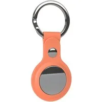 EAZY CASE Schlüsselanhänger Anhänger kompatibel mit Apple AirTag, Airtag Hülle mit kurzer Silikon Schlaufe Kratzfest GPS Tasche Orange