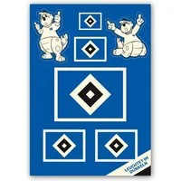 VertriebsArena GmbH Aufkleber HSV Aufkleber-Set "Nachleuchtend"
