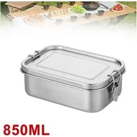 OSTWOLKE Lunchbox 850ml/1400ml Brotdose Edelstahl Auslaufsicher BPA frei mit Fächern, (1-tlg), für Erwachsene & Kinder