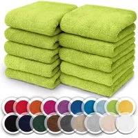 NatureMark Seiftuch 10er-Set Seiftücher 30x30cm 100% Baumwolle, (10-St), Frottier Waschlappen Seiflappen 30 x 30 cm, Apfel grün