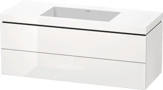 Duravit L-Cube c-bonded Set wandhängend Weiß Hochglanz 1200x480x500 mm - LC6929N2222 LC6929N2222